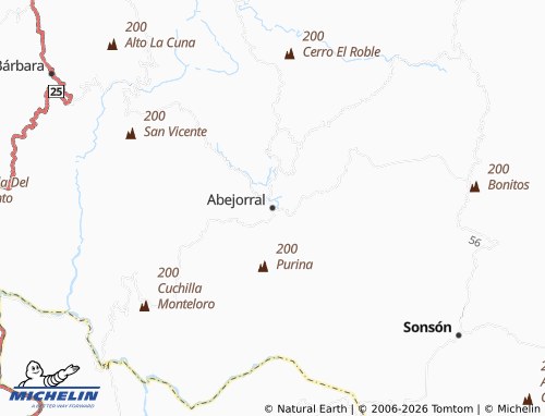 Mapa MICHELIN Abejorral - ViaMichelin