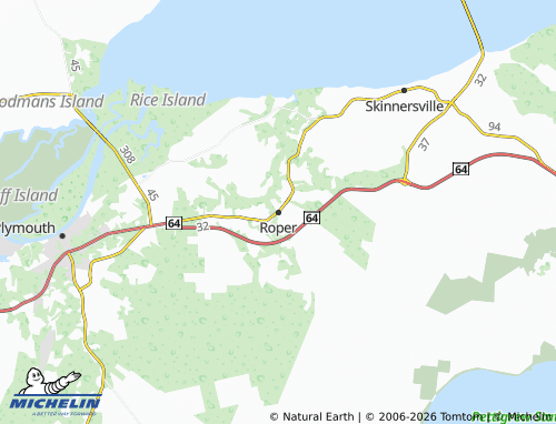 MICHELIN Roper map - ViaMichelin