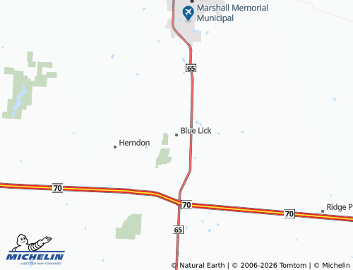 Mappa MICHELIN Blue Lick - ViaMichelin