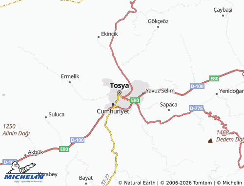 MICHELIN Şehreküstü map - ViaMichelin