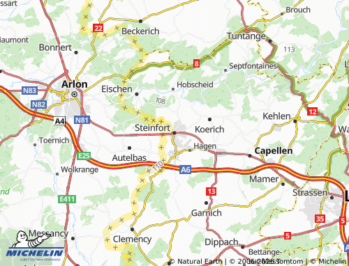 Mappa MICHELIN Steinfort - ViaMichelin