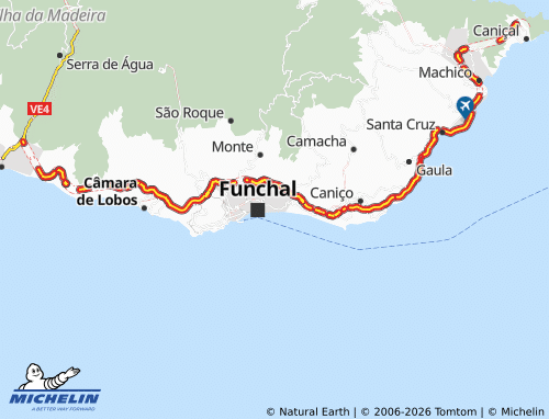 Mapa MICHELIN Funchal (Santa Maria Maior) - ViaMichelin