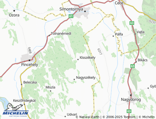 Carte MICHELIN Kisszékely - ViaMichelin