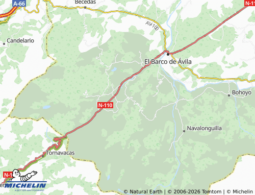 MICHELIN Umbrías map - ViaMichelin