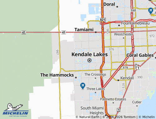 Mapa MICHELIN Kendall West - ViaMichelin