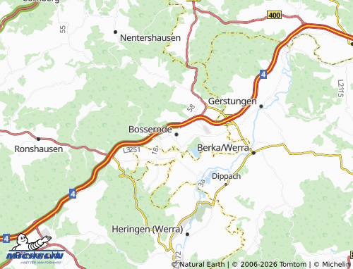 MICHELIN Bosserode map - ViaMichelin