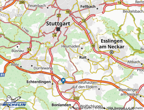 MICHELIN Riedenberg map - ViaMichelin