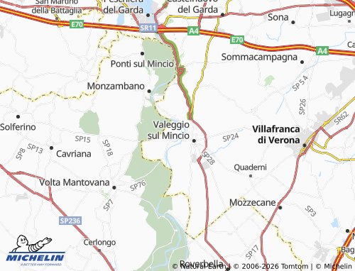 MICHELIN Monte Borghetto map - ViaMichelin
