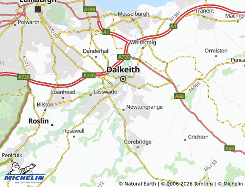 Carte MICHELIN Newbattle - ViaMichelin