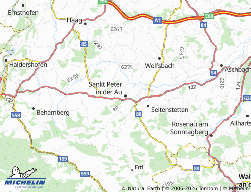 MICHELIN Sankt Peter in der Au map - ViaMichelin