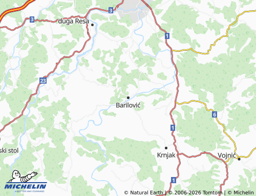 Mapa MICHELIN Barilović - ViaMichelin