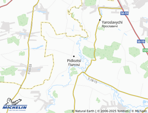 MICHELIN-Landkarte Pidloztsi - ViaMichelin