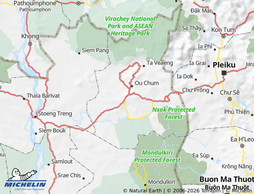 Mapa MICHELIN Ratanakiri - ViaMichelin