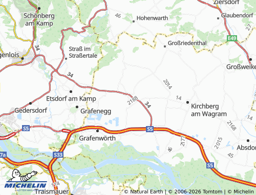 Mapa MICHELIN Fels am Wagram - ViaMichelin