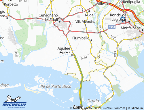 Mapa MICHELIN Aquilea - ViaMichelin