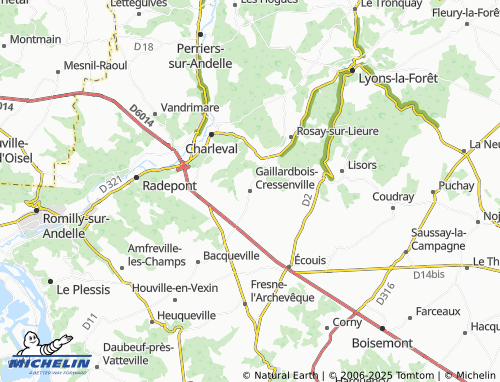 MICHELIN Gaillardbois-Cressenville map - ViaMichelin