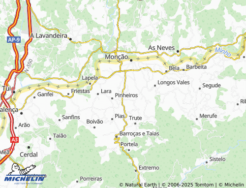 MICHELIN-Landkarte Mazedo - ViaMichelin