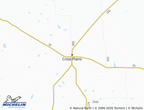 Kaart MICHELIN Cross Plains - ViaMichelin