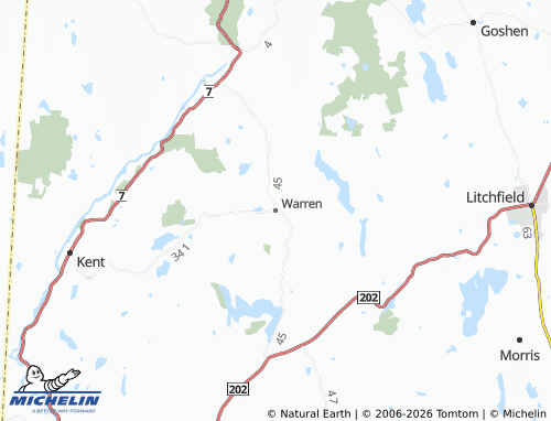 Carte MICHELIN Warren - ViaMichelin
