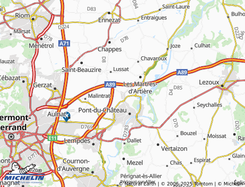 MICHELIN Cormède map - ViaMichelin