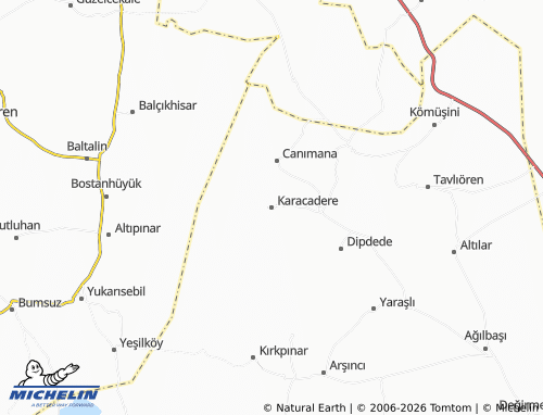 MICHELIN Karacadere map - ViaMichelin