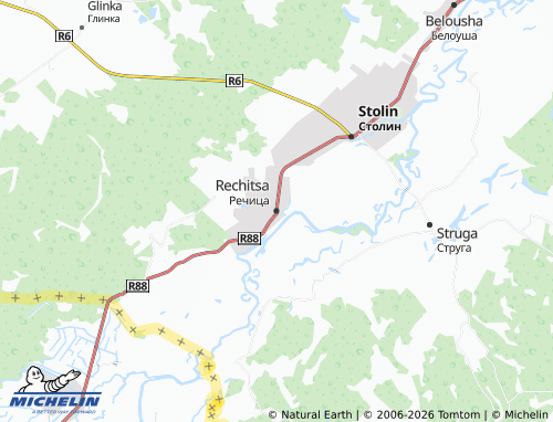MICHELIN-Landkarte Rechitsa - ViaMichelin