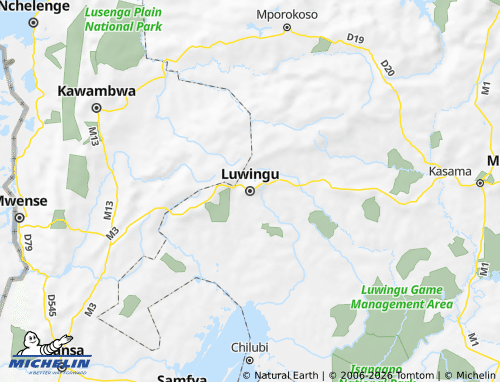 Mapa MICHELIN Luwingu - ViaMichelin
