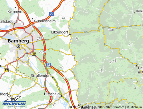 MICHELIN Geisfeld map - ViaMichelin