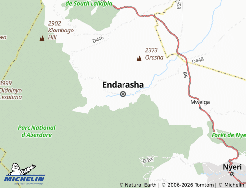 MICHELIN Endarasha map - ViaMichelin