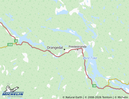 MICHELIN Drangedal map - ViaMichelin