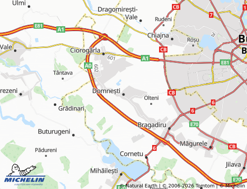 MICHELIN Domnești map - ViaMichelin