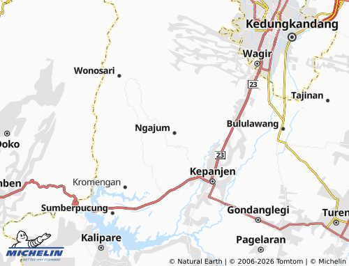 MICHELIN-Landkarte Ngajum - ViaMichelin