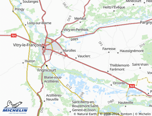 Mapa MICHELIN Vauclerc - ViaMichelin