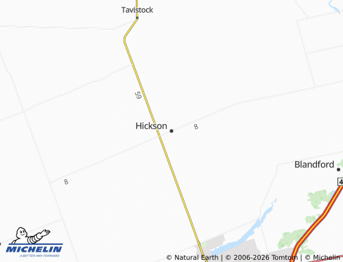 Kaart MICHELIN Hickson - ViaMichelin