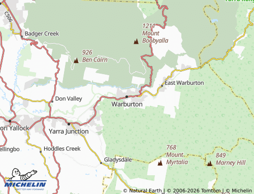 Mapa MICHELIN Warburton - ViaMichelin