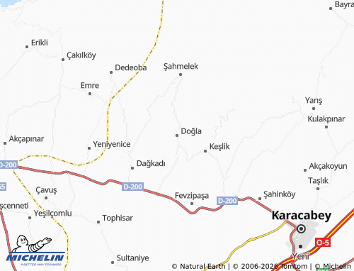 Mappa MICHELIN Doğla - ViaMichelin