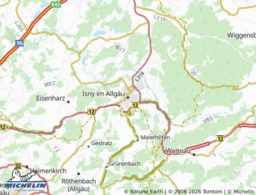 MICHELIN Isny im Allgäu map - ViaMichelin