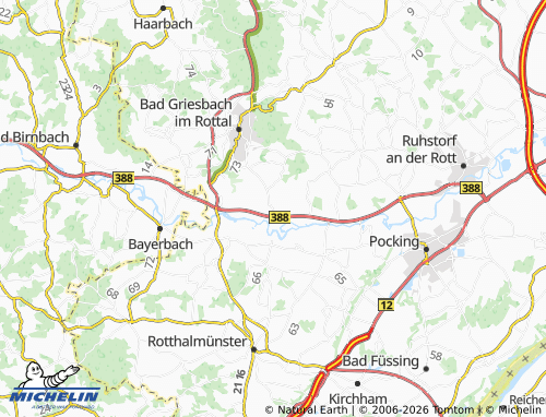 MICHELIN Karpfham map - ViaMichelin