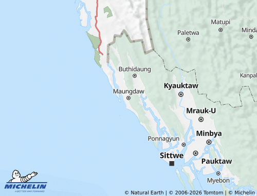 Mapa MICHELIN Maungdaw District - ViaMichelin
