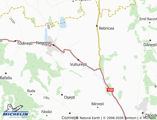 MICHELIN Vulturești map - ViaMichelin
