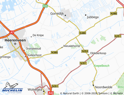 MICHELIN Nieuwehorne map - ViaMichelin