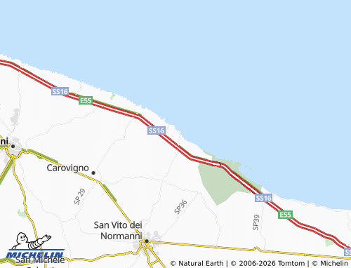 Mapa MICHELIN Lido di Specchiolla - ViaMichelin