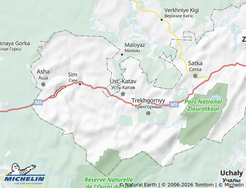 Carte MICHELIN Ust'-Katav - ViaMichelin