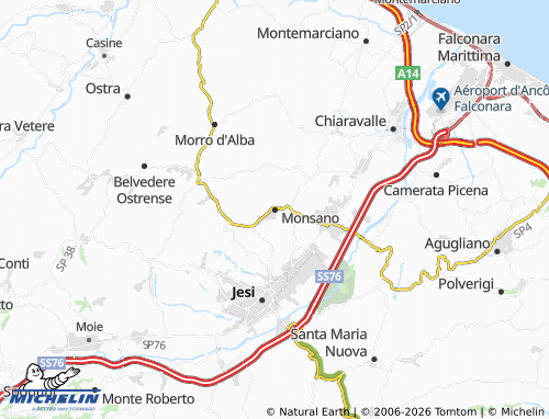 Mappa MICHELIN Monsano - ViaMichelin