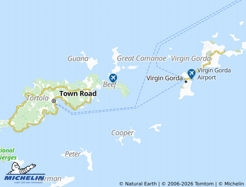 Mappa MICHELIN Beef Island - ViaMichelin