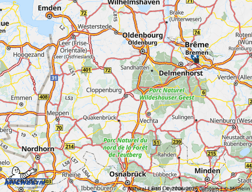 Carte MICHELIN Cloppenburg - ViaMichelin