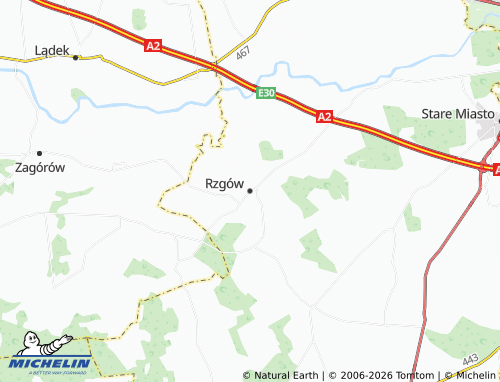 Carte MICHELIN Rzgów - ViaMichelin