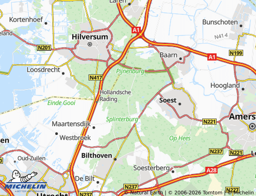 MICHELIN Lage Vuursche map - ViaMichelin