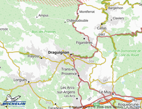 Mappa MICHELIN Draguignan - ViaMichelin