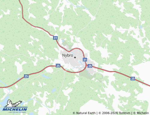 MICHELIN Nybro map - ViaMichelin